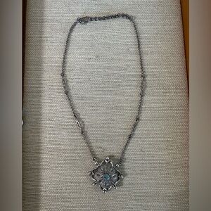 Vintage Sterling silver and blue topaz vintage necklace